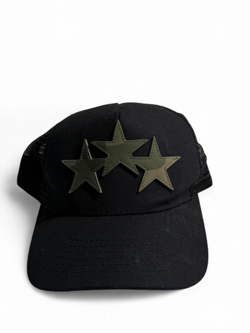 AMIRI Black Mesh Trucker Hat